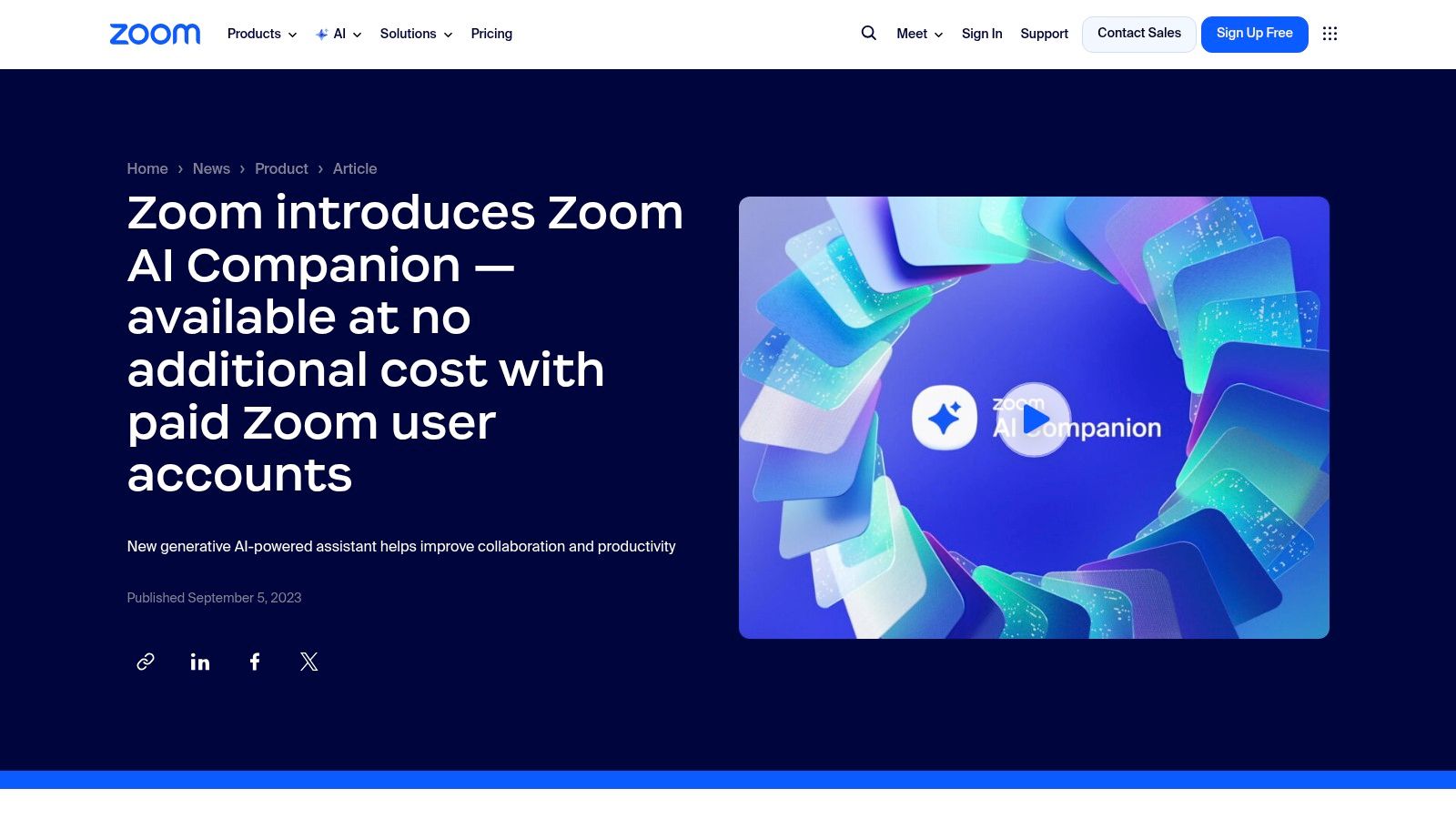 Zoom AI Companion (Zoom Workplace)