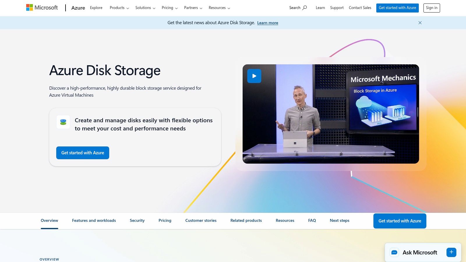 Azure Disk Storage (Managed Disks)