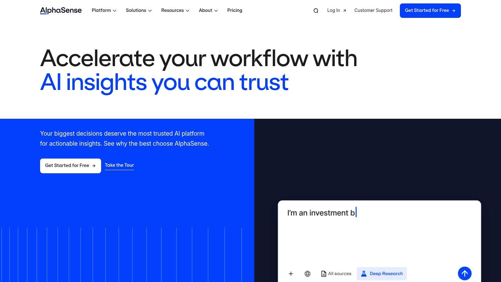 AlphaSense (AI market-intelligence and equity research)