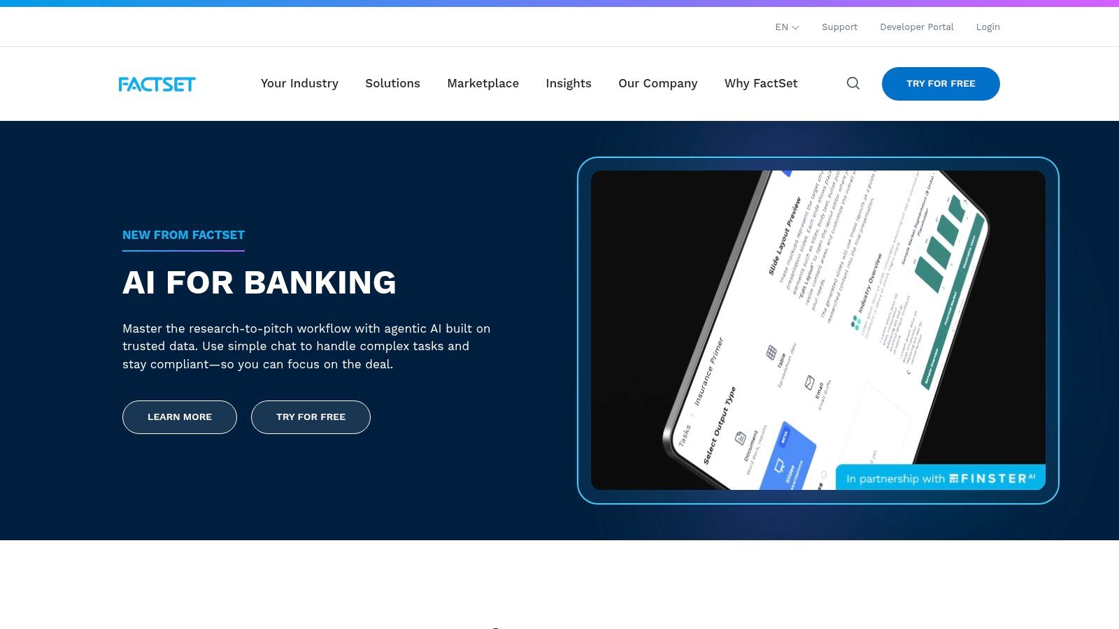 FactSet (Intelligent Platform with 'Mercury' conversational AI)