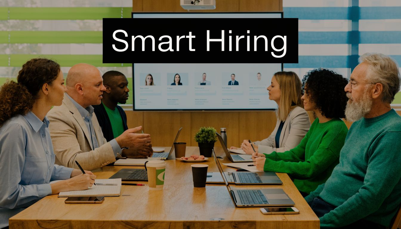A diverse team of professionals collaborating during a business meeting in a modern office conference room.